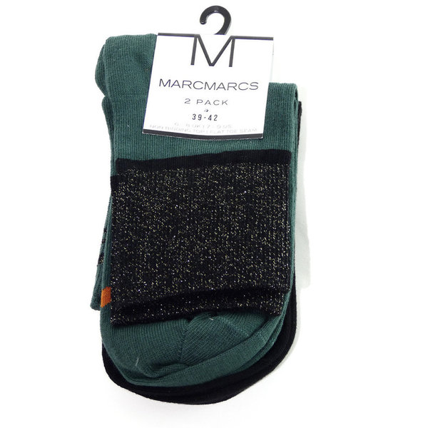 Marcmarcs Socke Green/Black  2 Pack